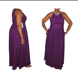 Purple Halter Gown Size 18